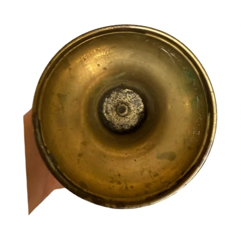 Vintage Etched Brass Decorative Vase